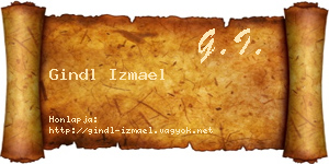 Gindl Izmael névjegykártya